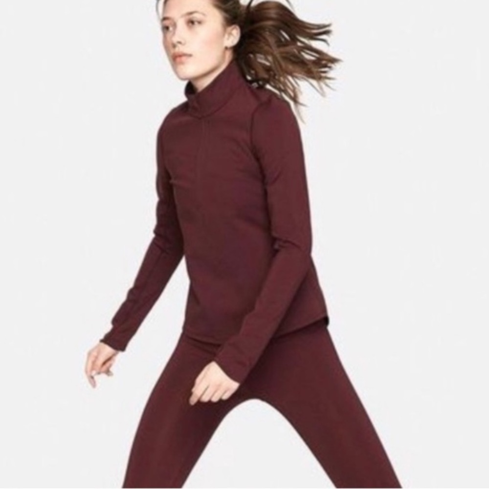 Outdoor Voices Sprint Half Zip Burgundy Size XS